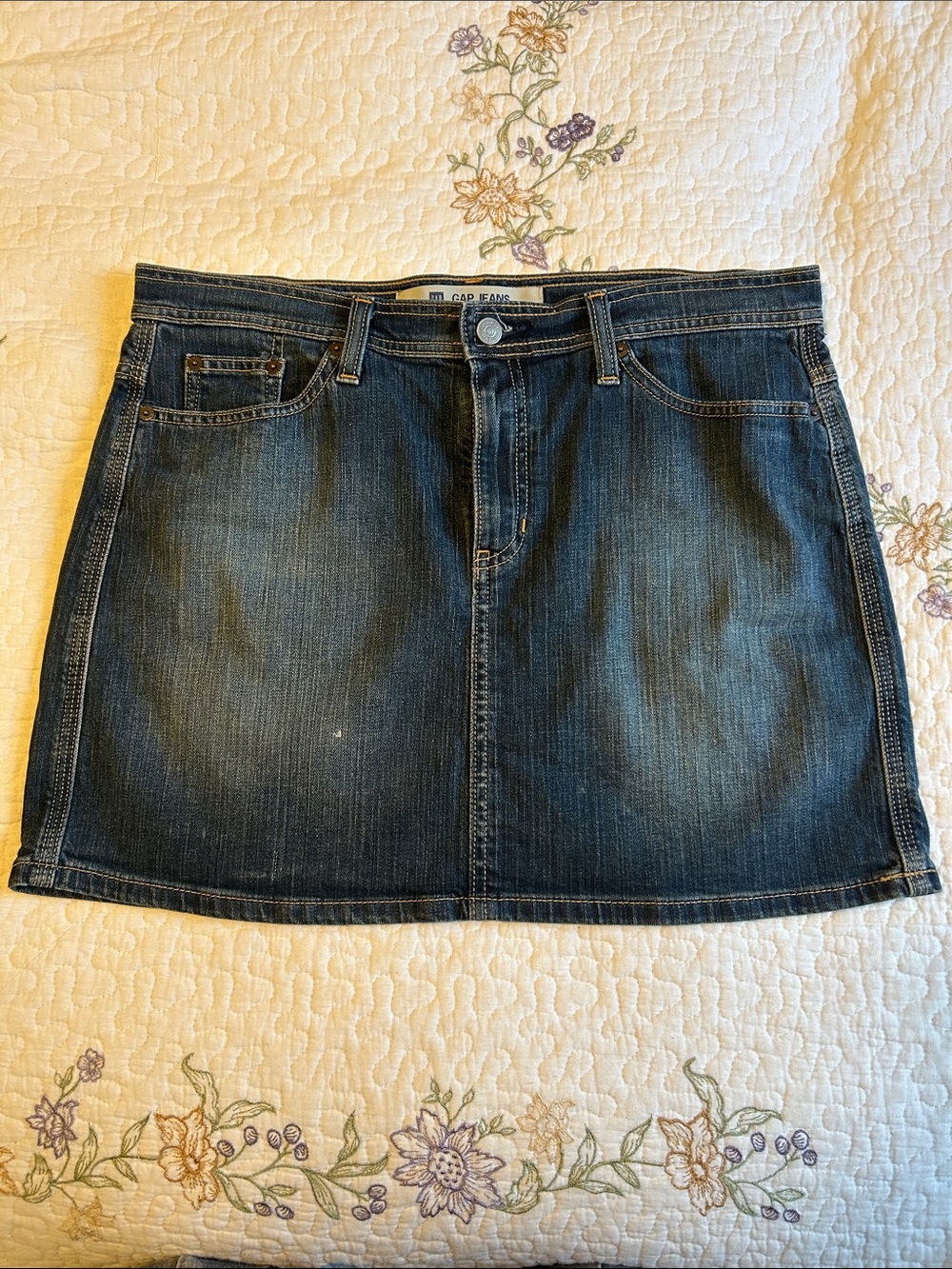 GAP Jeans Indigo Blue Denim Mini Skirt